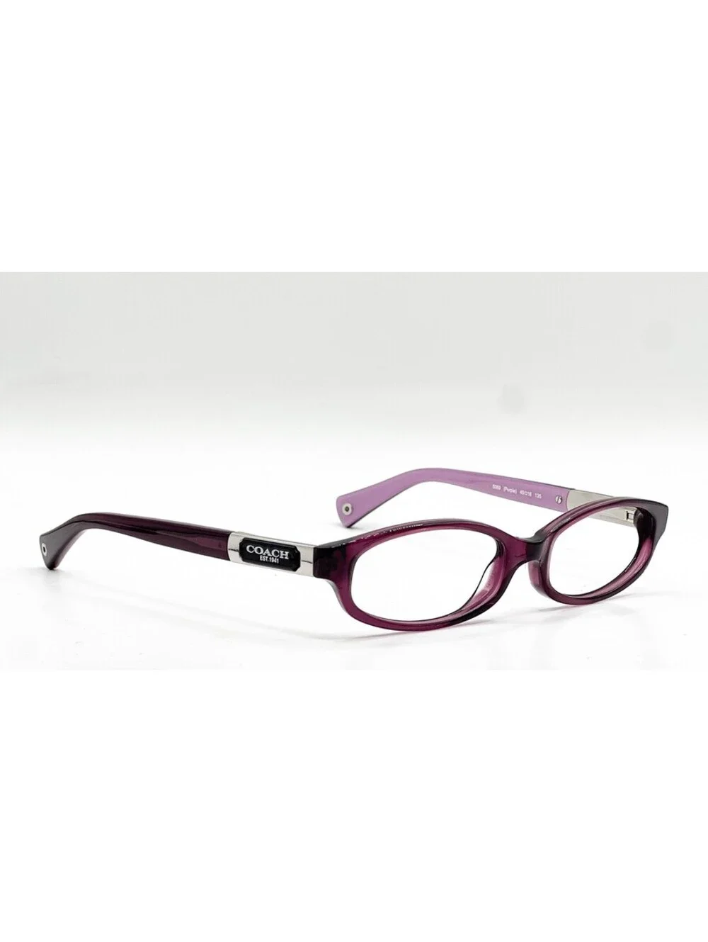 Coach HC 6037 5069 Crystal Purple Oval Authentic Eyeglass Frames 49-16-135